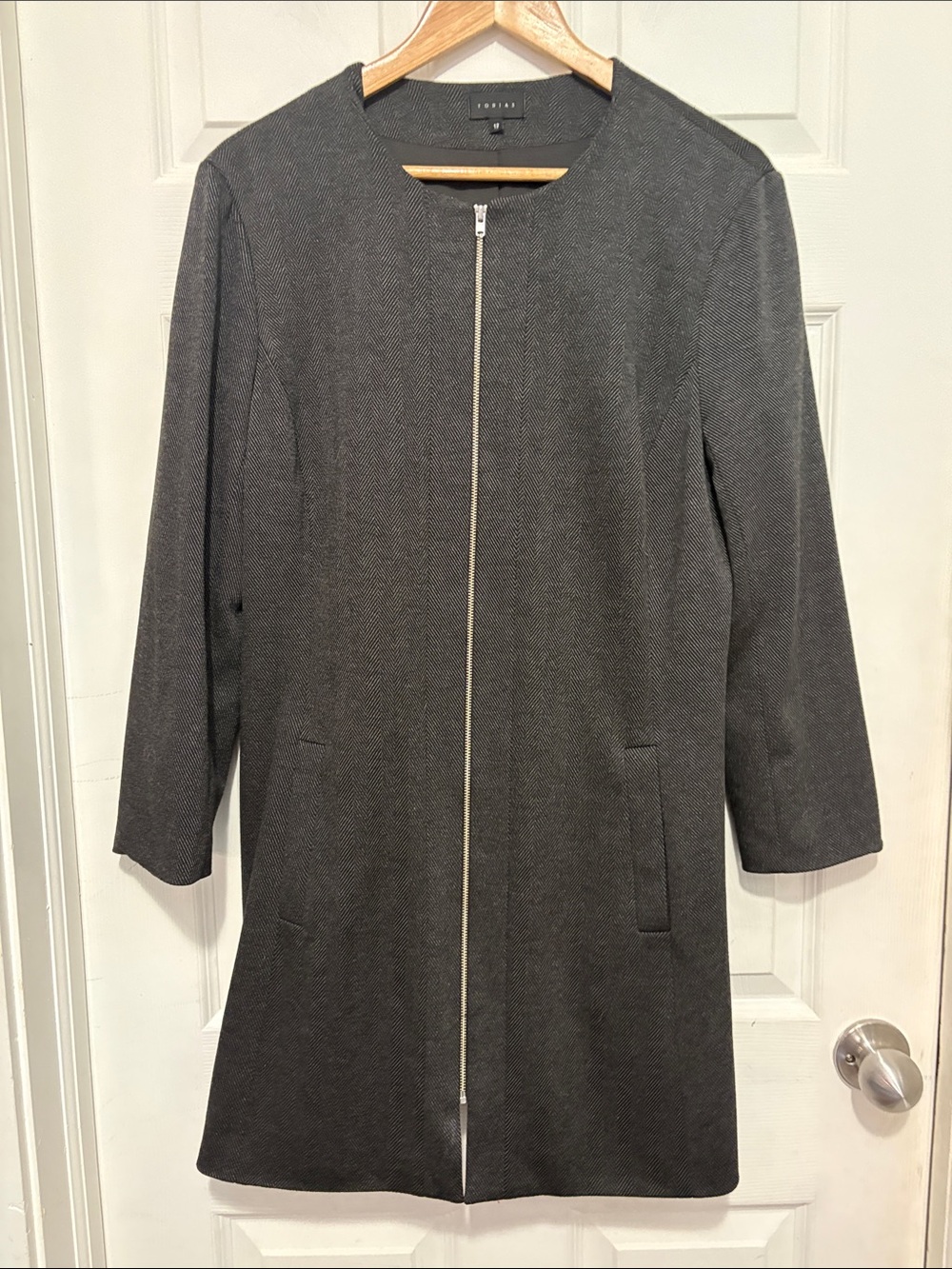Tobias Grey Jacket with Zipper